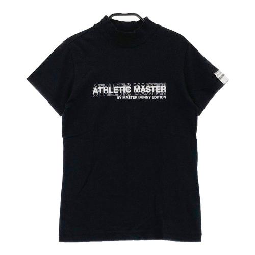 サイズ：0 MASTER BUNNY EDITION マスターバニーエディション 2023年 半袖ハイネックTシャツ 総柄 ネイビー系 [240101457778] ゴルフウェア レディース ストスト MASTER BUNNY EDITION マスターバニーエディション 2023年 半袖