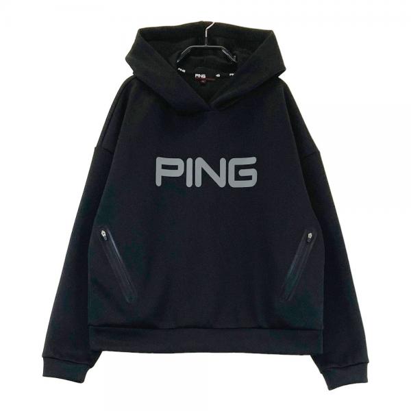 サイズ：M PING ピン  パーカー  ブラック系 [240101441006] ゴルフウェア レディース ストスト PING ピン パーカー ブラック系 サイズ：M ランク：A- 【中古
