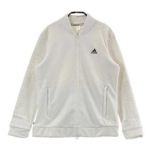 サイズ：L ADIDAS GOLF アディダスゴルフ  コーデュロイ 裏起毛 ジップジャケット  ホワイト系 [240101441154] ゴルフウェア レディース ストスト ADIDAS GOLF アディダスゴルフ コーデュロイ 裏起毛 ジップ