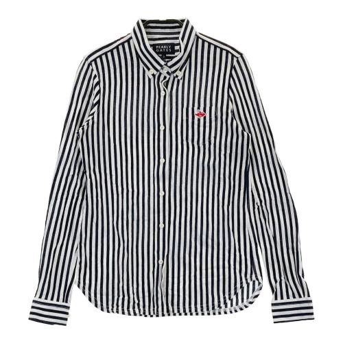 PEARLY GATES パーリーゲイツ 長袖シャツ ボタンダウン ストライプ柄