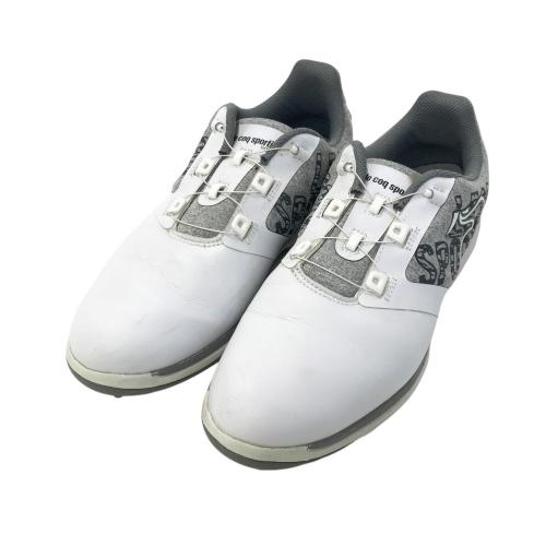 【未使用】le coq sportif ルコック ゴルフW85 メンズ グレー LE COQ GOLF ルコックゴルフ 2024年 QQ1XJB02 スパイクレス