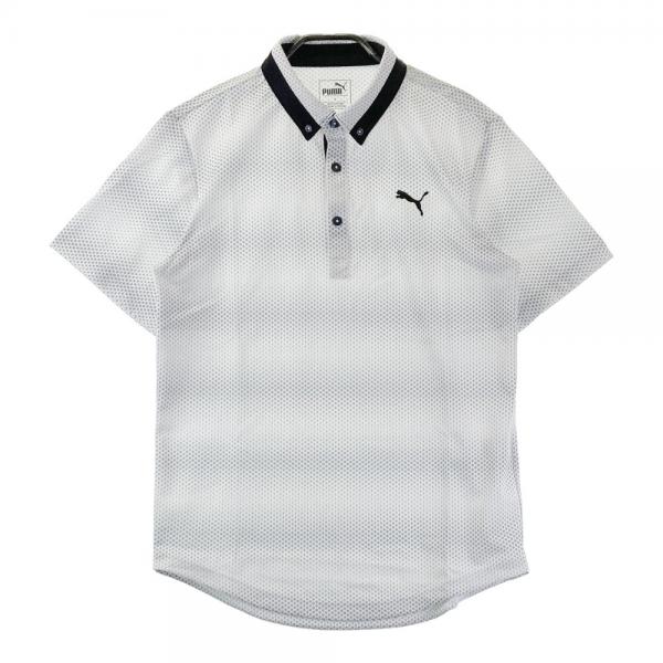 PUMA GOLF プーマゴルフ 半袖ポロシャツ ボタンダウン 総柄