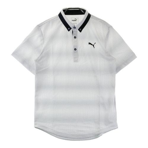 PUMA GOLF プーマゴルフ 半袖ポロシャツ ボタンダウン 総柄