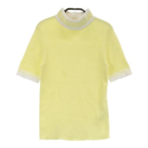 サイズ：M JUN&amp;ROPE ジュン アンド ロペ ERM-13010 半袖ハイネックTシャツ  イエロー系 [240101416588] ゴルフウェア レディース ストスト JUN&ROPE ジュン アンド ロペ 半袖ハイネックTシャツ イエロー系