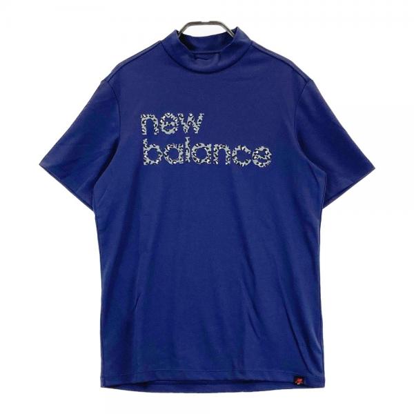 サイズ：4 NEW BALANCE GOLF ニューバランス  ハイネック 半袖Tシャツ  ネイビー系 [240101443673] ゴルフウェア メンズ ストスト NEW BALANCE GOLF ニューバランス ハイネック 半袖Tシャツ