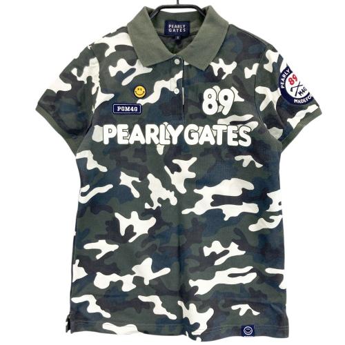 PEARLY GATES パーリーゲイツ 半袖 ポロシャツ 迷彩柄 カーキ系