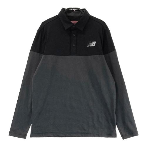 サイズ：7 NEW BALANCE GOLF ニューバランス  長袖ポロシャツ  グレー系 [240101425655] ゴルフウェア メンズ ストスト NEW BALANCE GOLF ニューバランス 長袖ポロシャツ グレー系