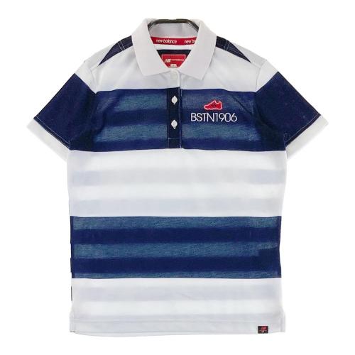 サイズ：1 NEW BALANCE GOLF ニューバランス  ノースリーブ ポロシャツ ボーダー柄 オレンジ系 [240101440531] ゴルフウェア レディース ストスト NEW BALANCE GOLF ニューバランス ノースリーブ ポロシャツ