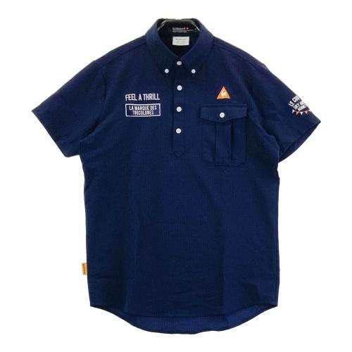 LE COQ GOLF ルコックゴルフ 半袖ポロシャツ ボタンダウン 総柄
