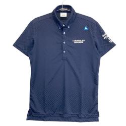 サイズ：M LE COQ GOLF ルコックゴルフ  半袖ポロシャツ  ネイビー系 [240101456823] ゴルフウェア メンズ ストスト LE COQ GOLF ルコックゴルフ 半袖ポロシャツ ネイビー系 M