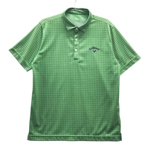 Callaway チェック柄ポロシャツ Lサイズ CALLAWAY キャロウェイ 半袖ポロシャツ チェック柄 グリーン系 サイズ