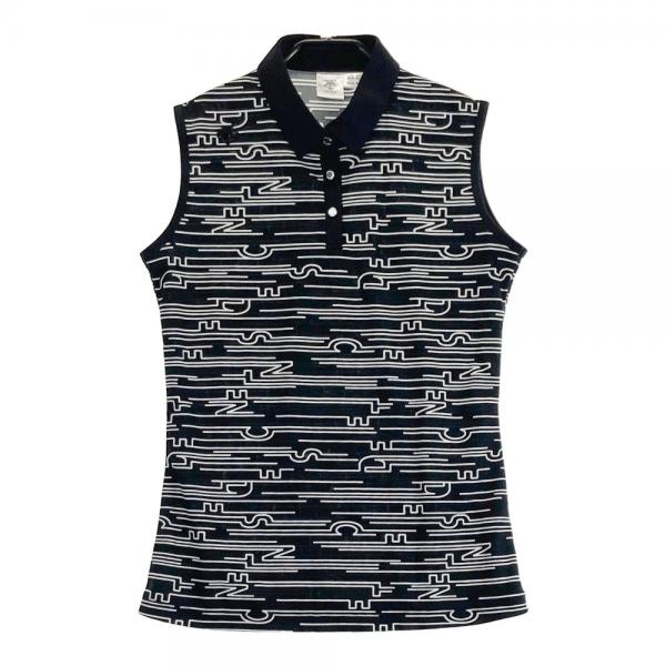 coco 中古 デサントゴルフ DESCENTE GOLF レディース ノースリーブ M 黒 ブラック ポロシャツ 中古 レディース デサントゴルフ DESCENTE GOLF ノースリーブ M