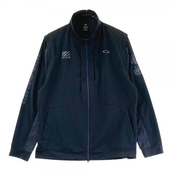 サイズ：2XL OAKLEY オークリー  2way ジップジャケット  ブラック系 [240101444976] ゴルフウェア メンズ ストスト OAKLEY オークリー 2way ジップジャケット ブラック系 サイズ