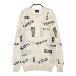 PEARLY GATES パーリーゲイツ　ニット　セーター　総柄　ホワイト　1 PEARLY GATES(パーリーゲイツ) ニット｜中古ゴルフウェア通販