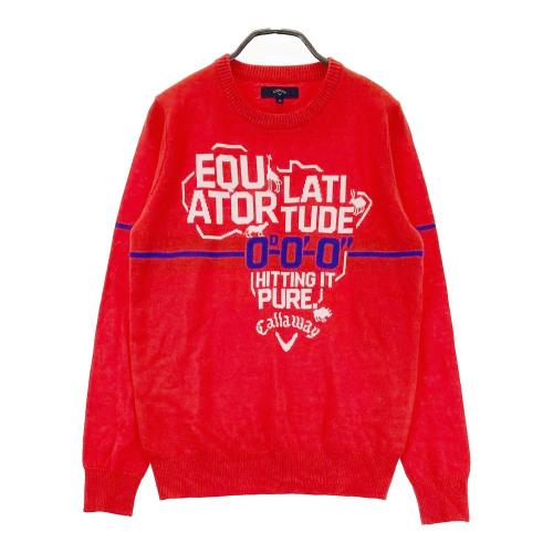 Callaway/キャロウェイ 防風Ｖネックセーター【レッド/LL】美品！ Callaway 赤 Vネック セーター