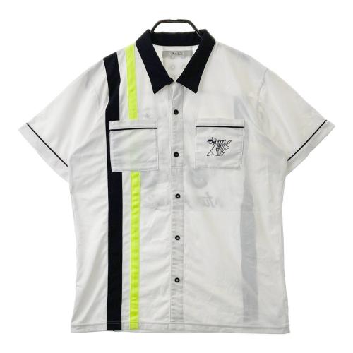 Russeluno ラッセルノ 半袖ポロシャツ 白×黒 バックプリント
