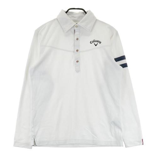 Callaway ホワイト 長袖ポロシャツ M CALLAWAY キャロウェイ 長袖ポロシャツ ホワイト系 サイズ：M ランク