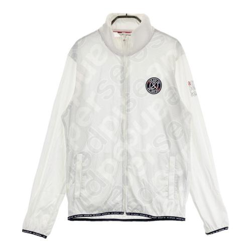 AND PER SE アンパスィ ジップジャケット ストライプ柄 レッド系