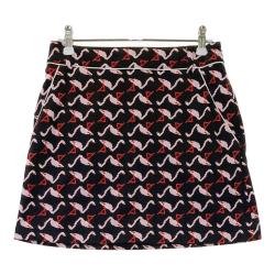 サイズ：L JUN&amp;ROPE ジュン アンド ロペ ; ストレッチスカート 総柄 レッド系 [240101427734] ゴルフウェア レディース ストスト サイズ：L JUN&ROPE ジュン アンド ロペ ; ストレッチスカート