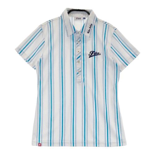 FILA GOLF フィラゴルフ ハーフジップ半袖ワンピース ストライプ柄