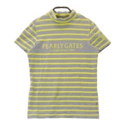 サイズ：1 PEARLY GATES パーリーゲイツ  襟付 半袖Tシャツ 総柄 ブラック系 [240101432719] ゴルフウェア レディース ストスト PEARLY GATES(パーリーゲイツ) Tシャツ｜中古ゴルフウェア通販