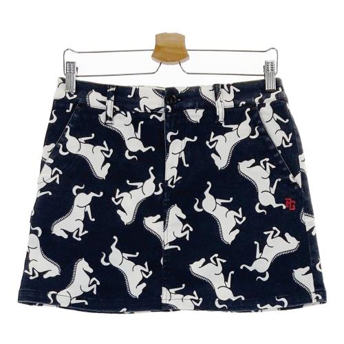 PEARLY GATES パーリーゲイツ スカート 総柄 ネイビー系 PEARLY GATES パーリーゲイツ ストレッチスカート 総柄 ネイビー系