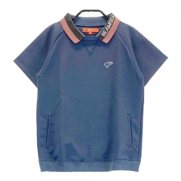サイズ：S BEAMS GOLF ビームスゴルフ  襟付 半袖Tシャツ  ブルー系 [240101447901] ゴルフウェア レディース ストスト BEAMS GOLF ビームスゴルフ 襟付 半袖Tシャツ ブルー系 サイズ