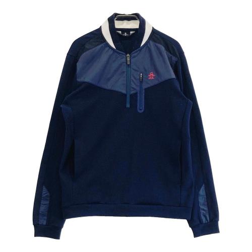 サイズ：M MUNSING WEAR マンシングウェア  ハーフジップ スウェットトレーナー  ネイビー系 [240101463647] ゴルフウェア メンズ ストスト MUNSING WEAR マンシングウェア ハーフジップ スウェット