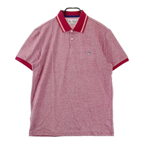 MUNSING WEAR マンシングウェア 半袖 ポロシャツ レッド系 サイズ：M