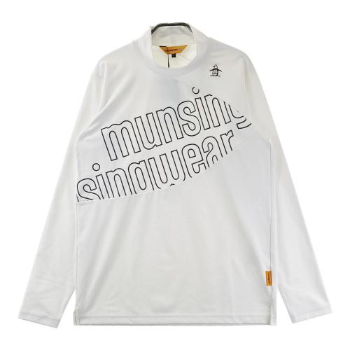 サイズ：M MUNSING WEAR マンシングウェア  ハイネック 長袖Tシャツ  ホワイト系 [240101431133] ゴルフウェア メンズ ストスト MUNSING WEAR マンシングウェア ハイネック 長袖Tシャツ
