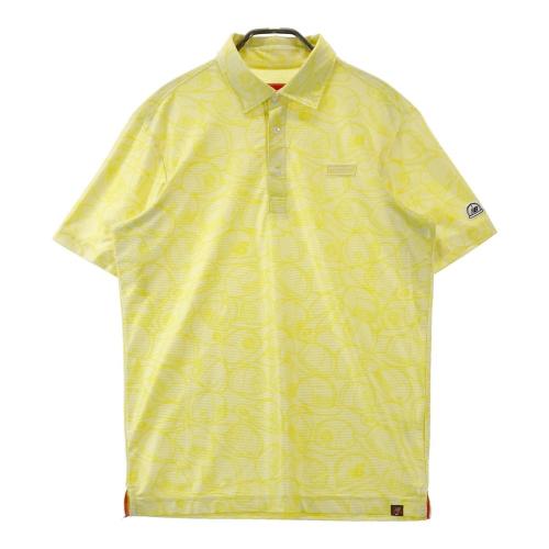 サイズ：5 NEW BALANCE GOLF ニューバランス  半袖ポロシャツ 総柄 イエロー系 [240101413158] ゴルフウェア メンズ ストスト NEW BALANCE GOLF ニューバランス 半袖ポロシャツ 総柄 イエロー