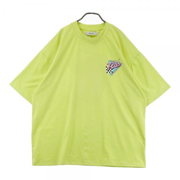 サイズ：6 RUSSELUNO ラッセルノ  モックネック 半袖Tシャツ バックプリント グリーン系 [240101449738] ゴルフウェア メンズ ストスト RUSSELUNO ラッセルノ モックネック 半袖Tシャツ バックプリント