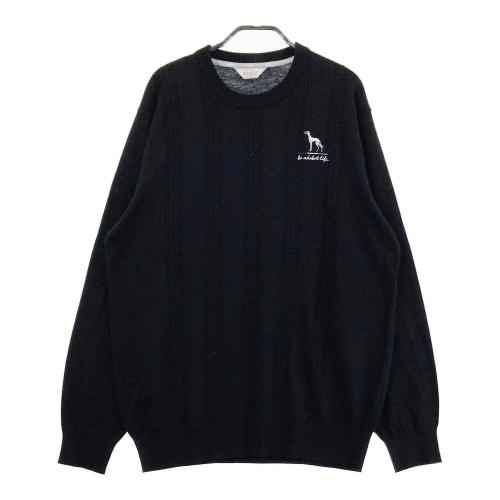 サイズ：50 ADABAT アダバット  ニット セーター ボーダー柄 グレー系 [240101423059] ゴルフウェア メンズ ストスト ADABAT アダバット ニット セーター ボーダー柄 グレー系 サイズ