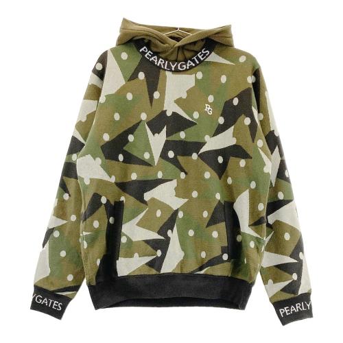 PEARLY GATES 迷彩柄 セーター 4 PEARLY GATES パーリーゲイツ 3WAY ニットセーター カモフラ カーキ系