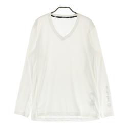 サイズ：LL AND PER SE アンパスィ  Vネック 長袖インナーTシャツ  グレー系 [240101434267] ゴルフウェア レディース ストスト サイズ：LL AND PER SE アンパスィ Vネック 長袖インナーTシャツ