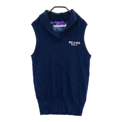 BEAMS GOLF ビームスゴルフ 襟付き ニットベスト ネイビー系 サイズ：M