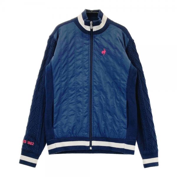 LE COQ GOLF ルコックゴルフ 裏地付 切替 ニット ジップ