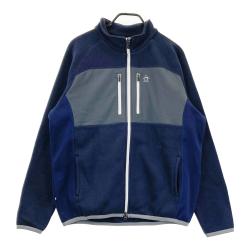 【マンシングウェア】切り替え ナイロン ブルゾン ゴルフ スポーツ L 青×紺 MUNSINGWEAR(マンシングウェア) ジャケット・ブルゾン｜中古