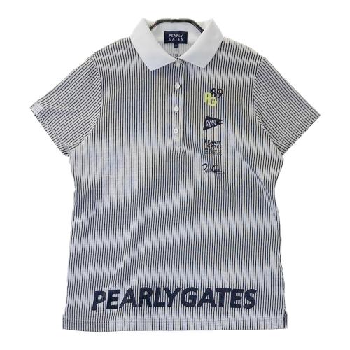 PEARLY GATES パーリーゲイツ　ストライプ星柄ジャケット　サイズ1 PEARLY GATES パーリーゲイツ 中綿ニットジャケット グレー