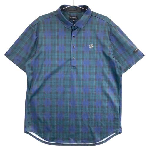 【中古美品】SANRISE sustainable POLO サイズXL SANRISE サンライズ ポロシャツ 花柄 ブルー系 サイズ：XL