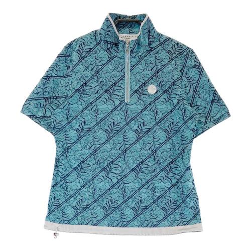 ランバンスポール　長袖トップス38    グリーン LANVIN SPORT ランバン スポール ハーフジップ 長袖Tシャツ 総柄
