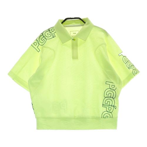サイズ：0 PGG PEARLY GATES パーリーゲイツ  バックロゴ 半袖 ニットポロシャツ  ホワイト系 [240101438130] ゴルフウェア レディース ストスト PGG PEARLY GATES パーリーゲイツ バックロゴ 半袖 ニット