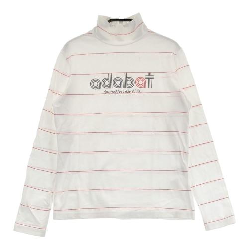 adabat ドット柄 ハイネック長袖シャツ