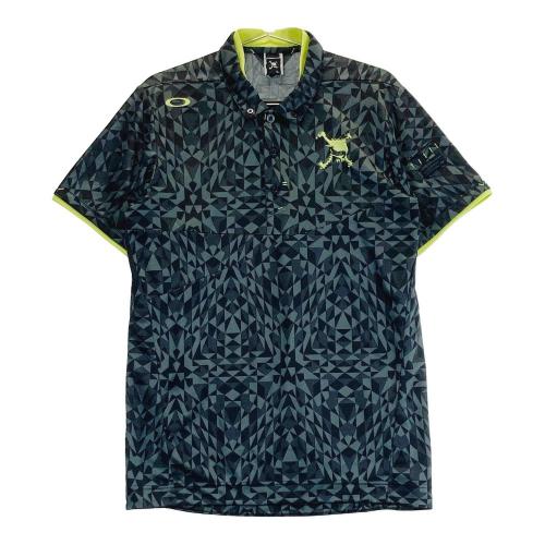サイズ： OAKLEY オークリー 434392JP 半袖ポロシャツ ボタンダウン ボーダー柄 グレー系 [240101370158] ゴルフウェア メンズ ストスト OAKLEY オークリー 434392JP 半袖ポロシャツ ボタンダウン