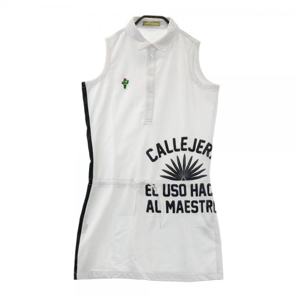 サイズ：1 CALLEJERA カジェヘラ  ノースリーブワンピース  ホワイト系 [240101452333] ゴルフウェア レディース ストスト CALLEJERA カジェヘラ ノースリーブワンピース ホワイト系