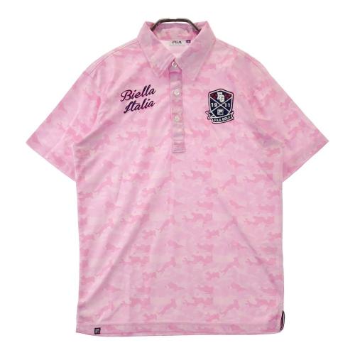 サイズ：LL FILA GOLF フィラゴルフ  ジップパーカー 裏起毛 カモフラ柄 カーキ系 [240101439139] ゴルフウェア メンズ ストスト FILA GOLF フィラゴルフ ジップパーカー 裏起毛 カモフラ柄