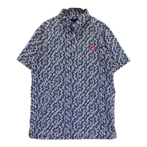 CALLAWAY キャロウェイ 半袖ポロシャツ 総柄 ネイビー系 サイズ