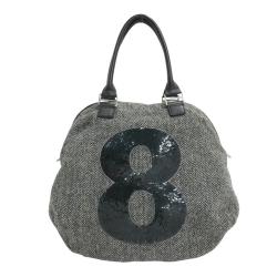 MUTA ムータ ×Harris Tweed 8 ハンドバッグ ヘリンボーン グレー系  [240101453129] ゴルフウェア ストスト MUTA ムータ ×Harris Tweed 8 ハンドバッグ ヘリンボーン グレー