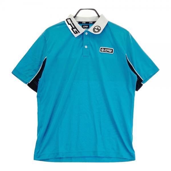 サイズ：4 CPG GOLF シーピージーゴルフ  半袖ポロシャツ  ブルー系 [240101453277] ゴルフウェア メンズ ストスト CPG GOLF シーピージーゴルフ 半袖ポロシャツ ブルー系 サイズ