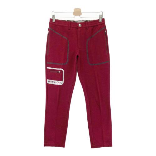 MARK&LONA マークアンドロナ Vネック ニットセーター レッド系 サイズ